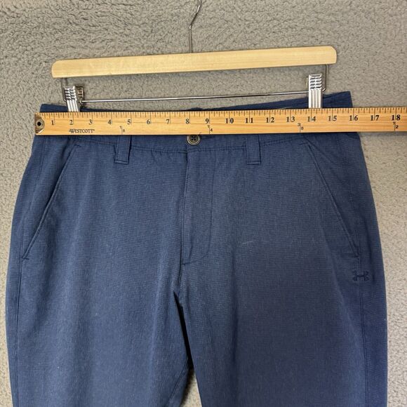 S Under Armour Pants Mens 32x30‎ Blue Golf Flat Front Casual Performance - Picture 3 of 8